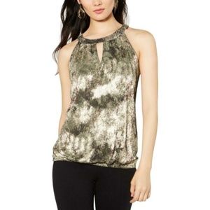Women's Large INC Womens Metallic Printed